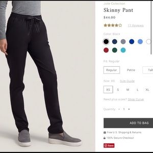 Jaanuu scrub bottoms black